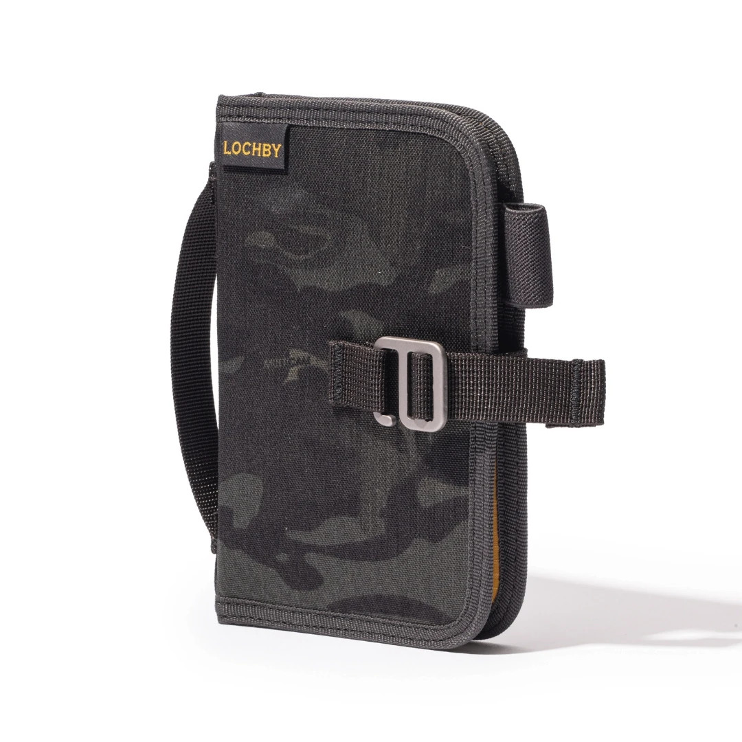 Lochby Mini Field Journal Black Camo | Water Resistant Wax Canvas Cover