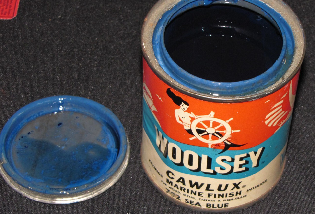 Woolsey Cawlux Marine Finish 1 Pint Sea Blue 3/4 Full Can ~4"x 3.5"