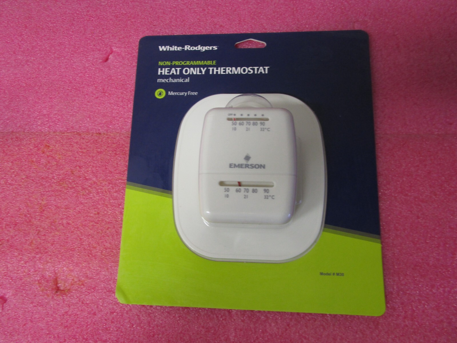 NEW! White Rodgers Emerson Non-Programmable Heat Only Mechanical Thermostat M30
