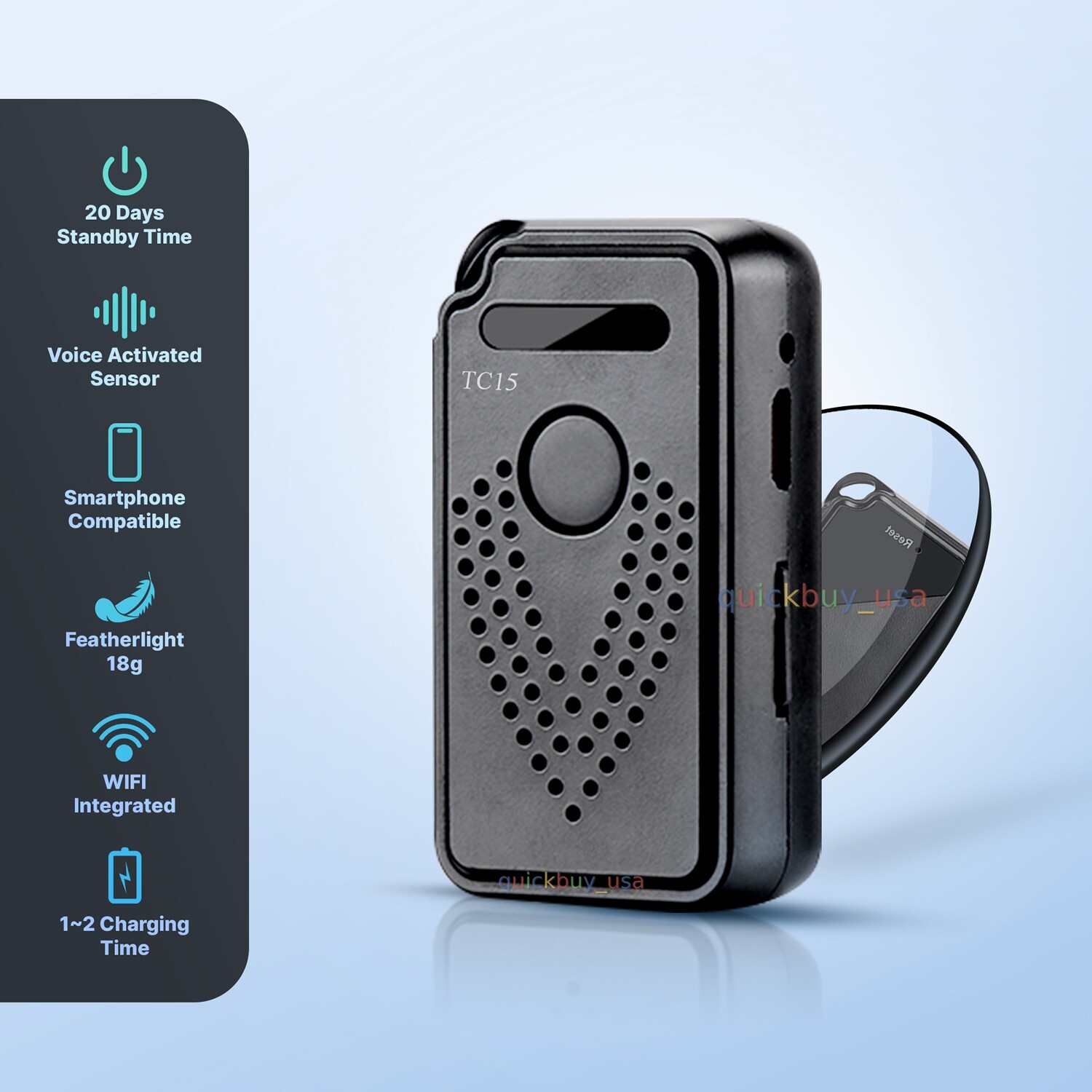 WiFi Voice Recorder Wireless Audio Recording Real Time Wifi Voice Recorder TC15