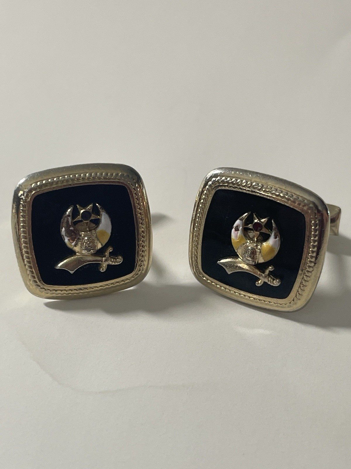 Vintage USMC Marine Corps Cufflinks • Gold Tone Eagle Globe Anchor Military Gift