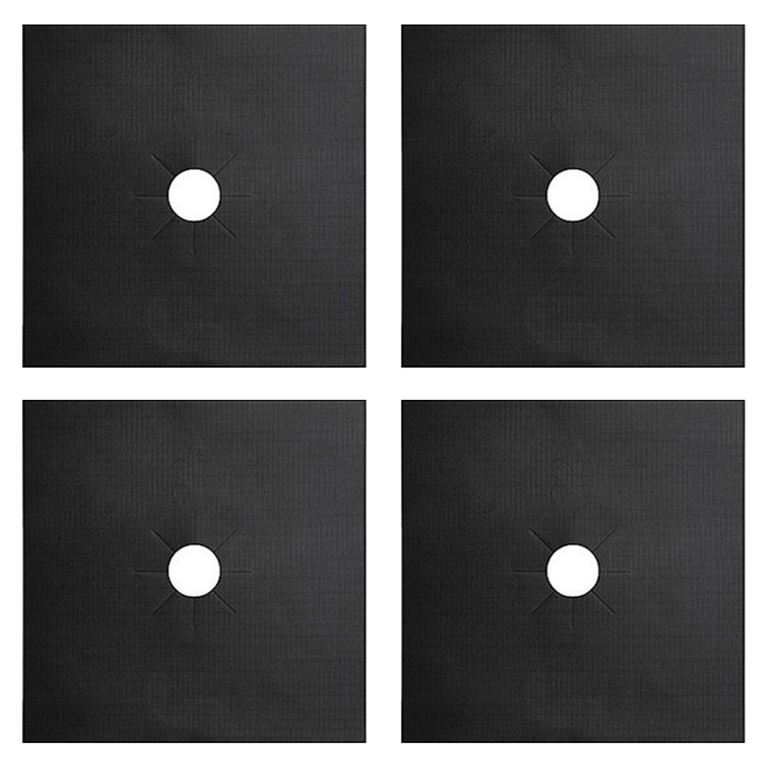 8 Reusable Non-Stick Gas Range Stove Top Burner Protectors - Easy Clean Liners