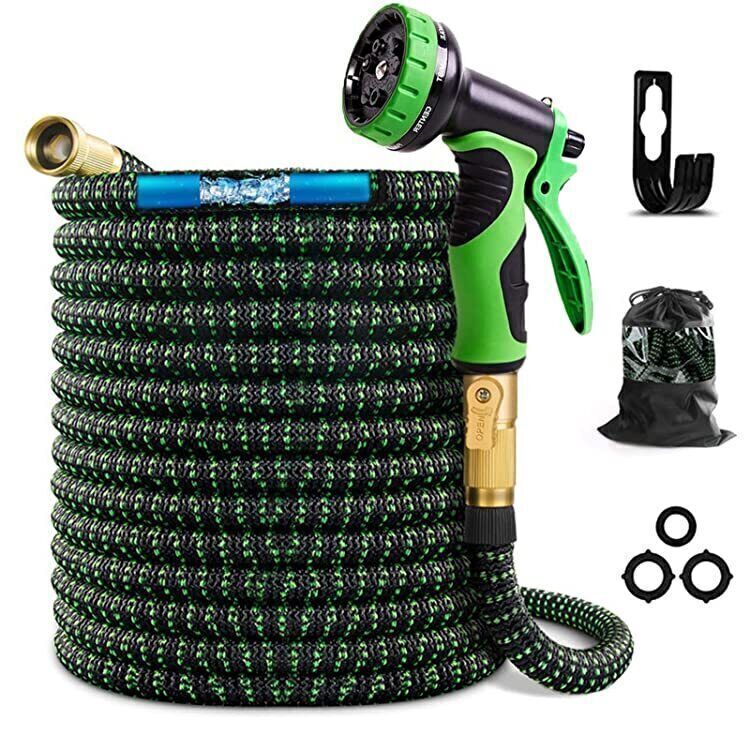 50FT 100FT 4X Stronger Deluxe Heavy Duty Expandable Flexible Garden Water Hose