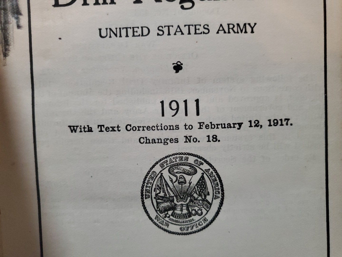 INFANTRY DRILL REGULATIONS United States Army 1911 Inscribed Illustrated WWI