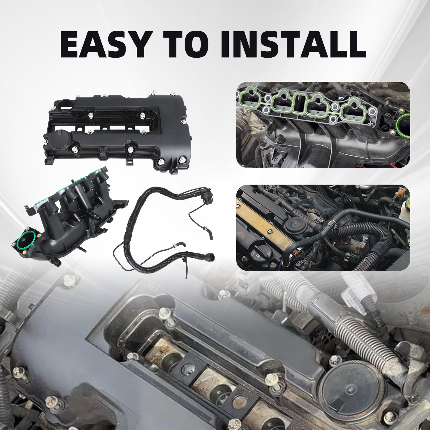 Intake Manifold & Valve Cover Kit For 12-21 Chevy Cruze Sonic Buick 1.4L 615-380