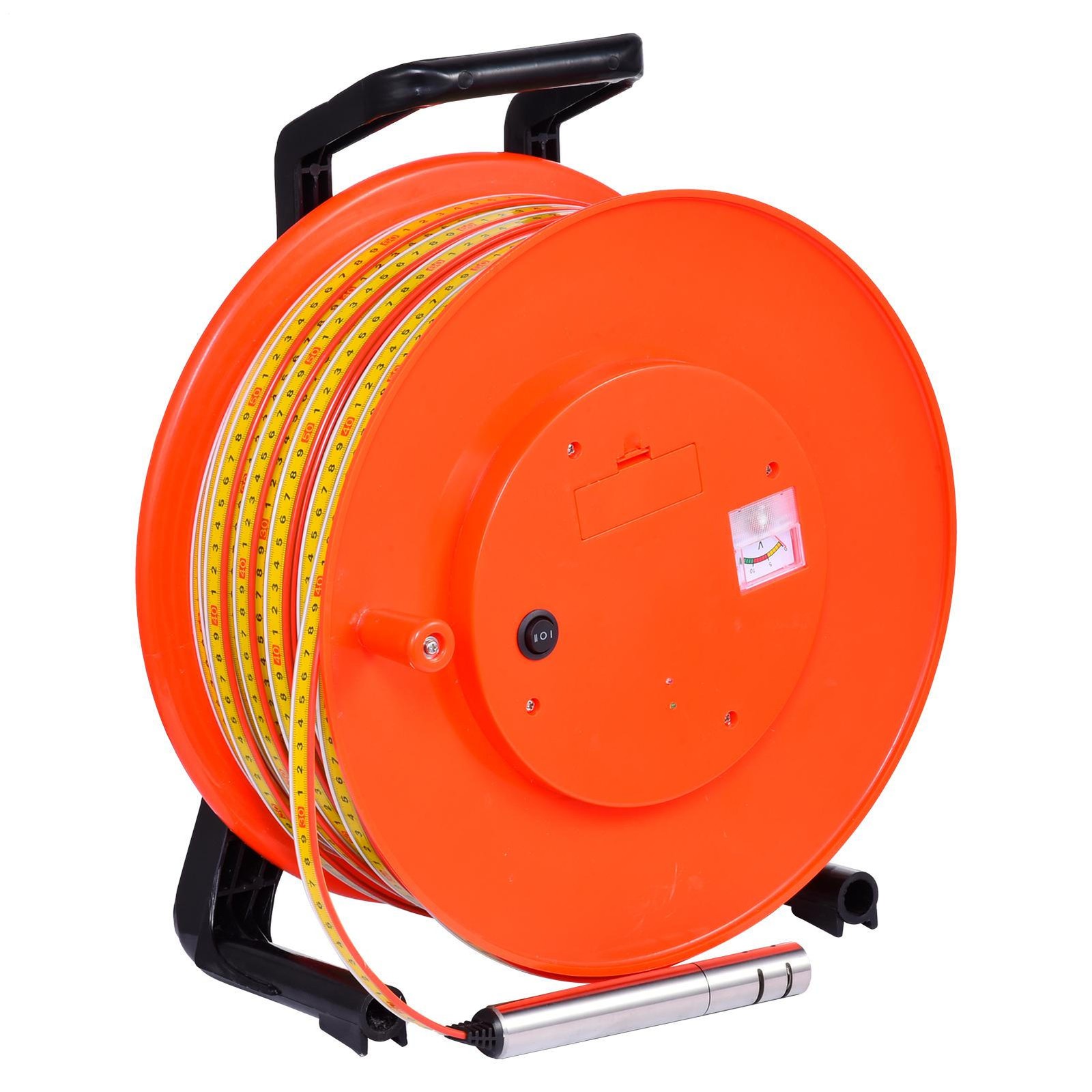 328ft/100m Water Level Meter for Well with 15mm Probe & Steel Tape New