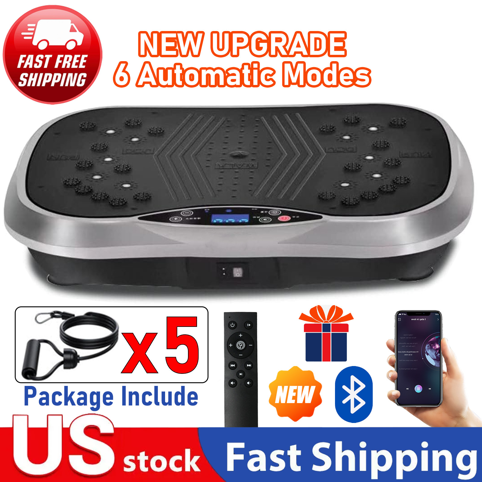 NEW Vibration Plate Exercise Machine Whole Body Workout Vibrate Platform Fitness