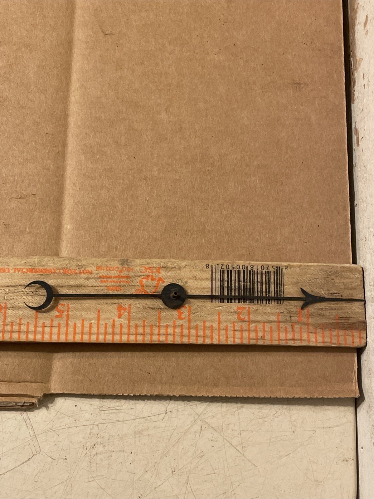 Antique English Barometer Brass Back Plate & Pulley Parts