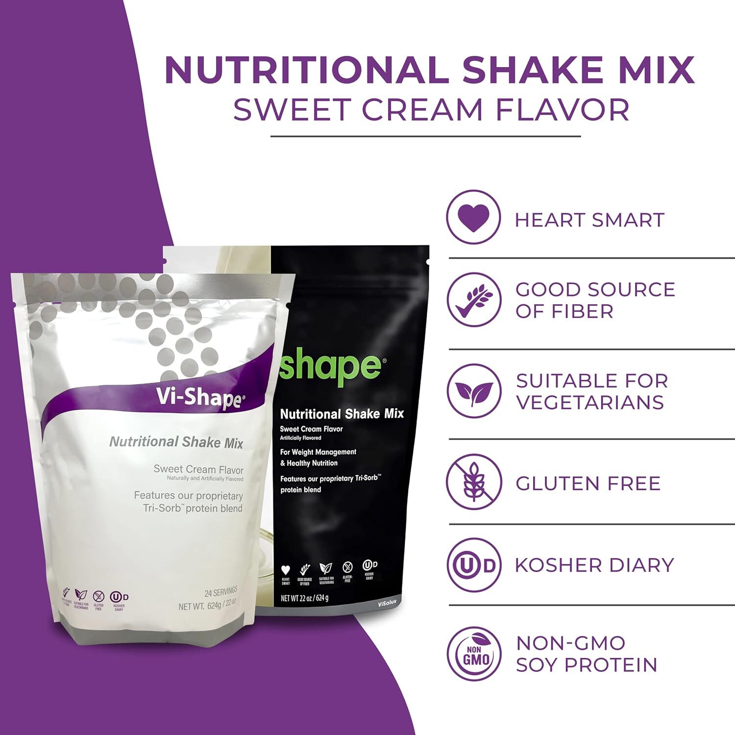 Vi Shape Original Nutritional Shake Mix Sweet Cream Flavor TriSorb Protein Blend