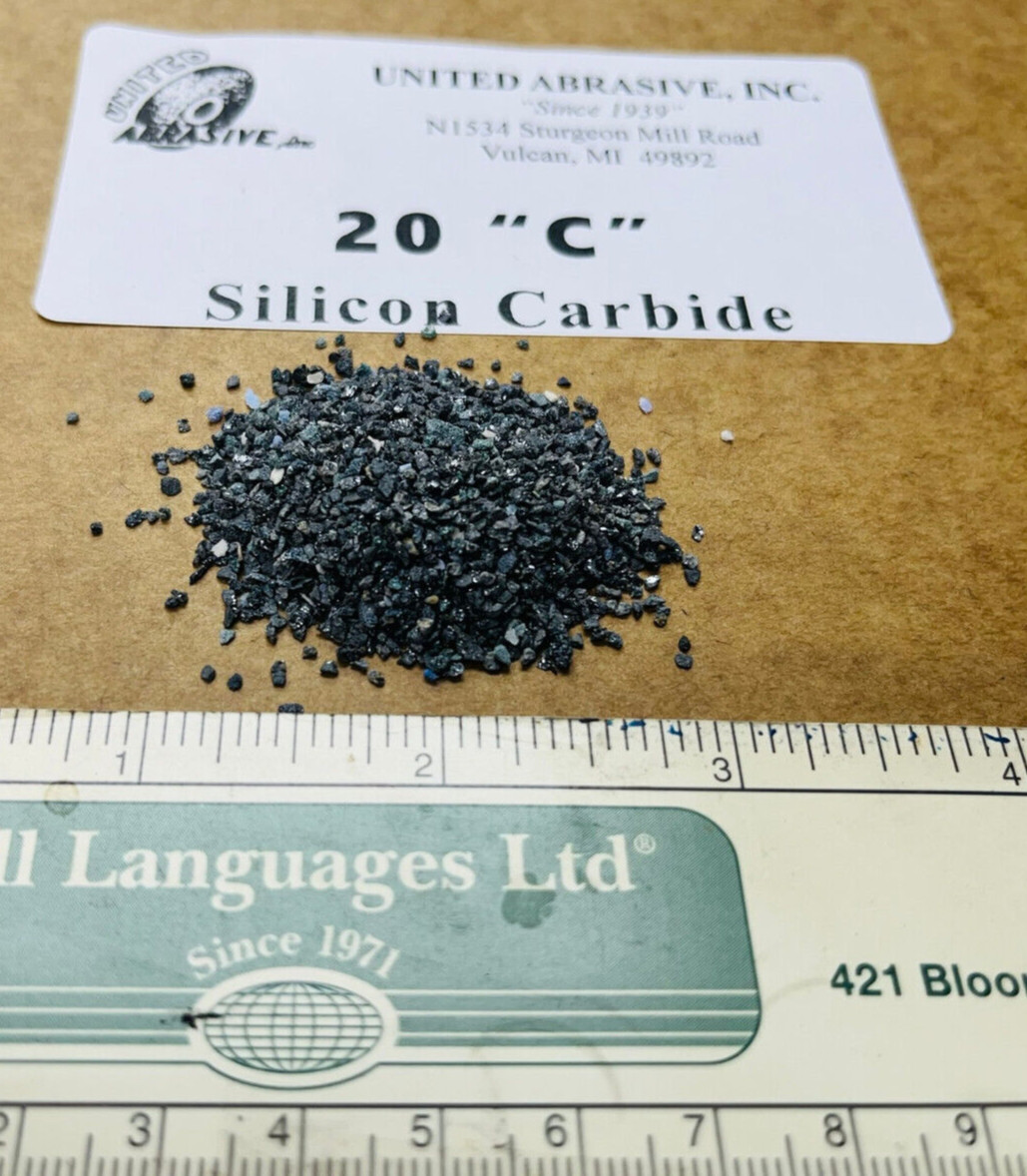 Silicon Carbide: 40 lbs - 20 Grit Coarse - Polishing/Tumbling Abrasive Media
