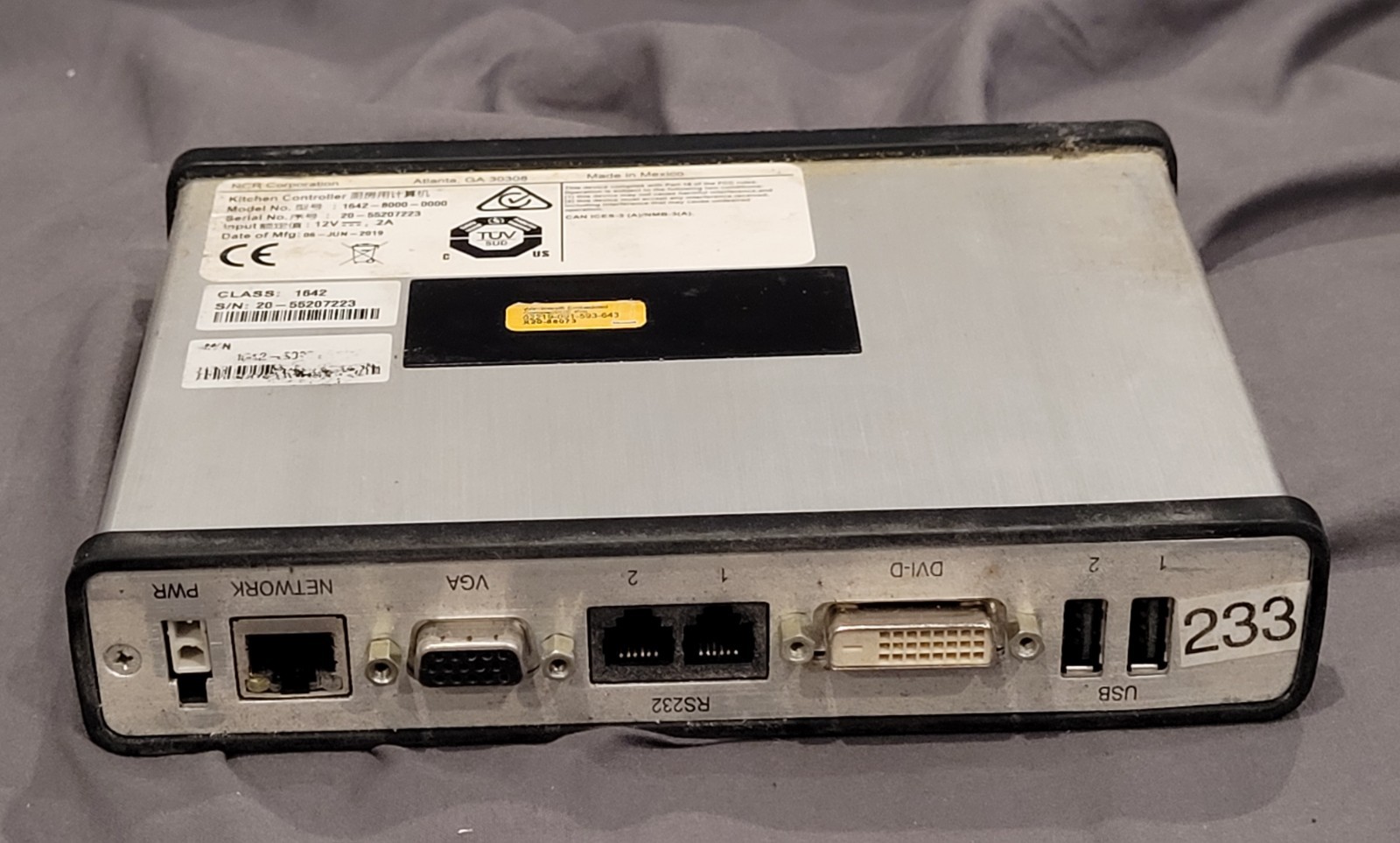 NCR 1642-8000-0000 Kitchen Display Controller *NO POWER ADAPTER*