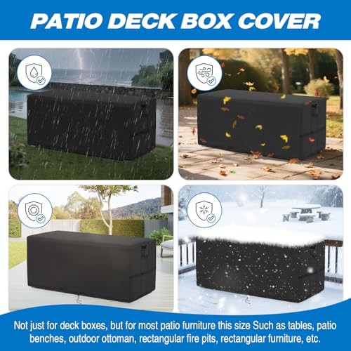Deck Box Cover, Outdoor Storage Box Cover for 260 Gallon Deck Box, Waterproof