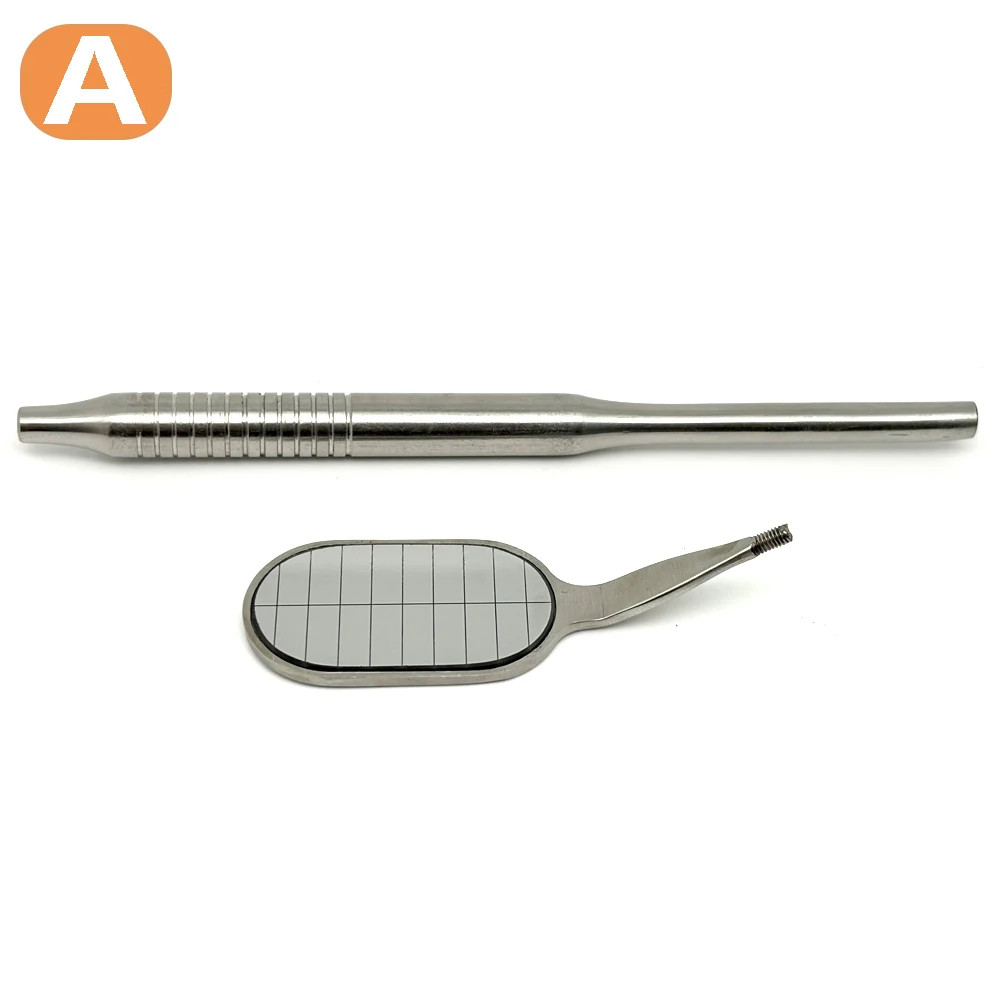 Dental Long shape Mouth Mirror Anti-fog Rhodium Mirrors Reflectors with Handle