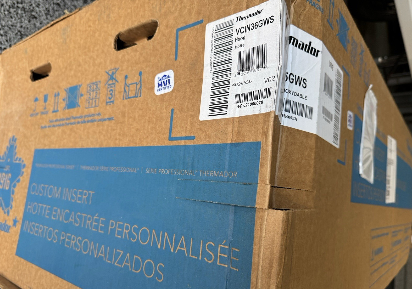 Thermador Professional Series 36" Custom Insert Smart Range Hood VCIN36GWS