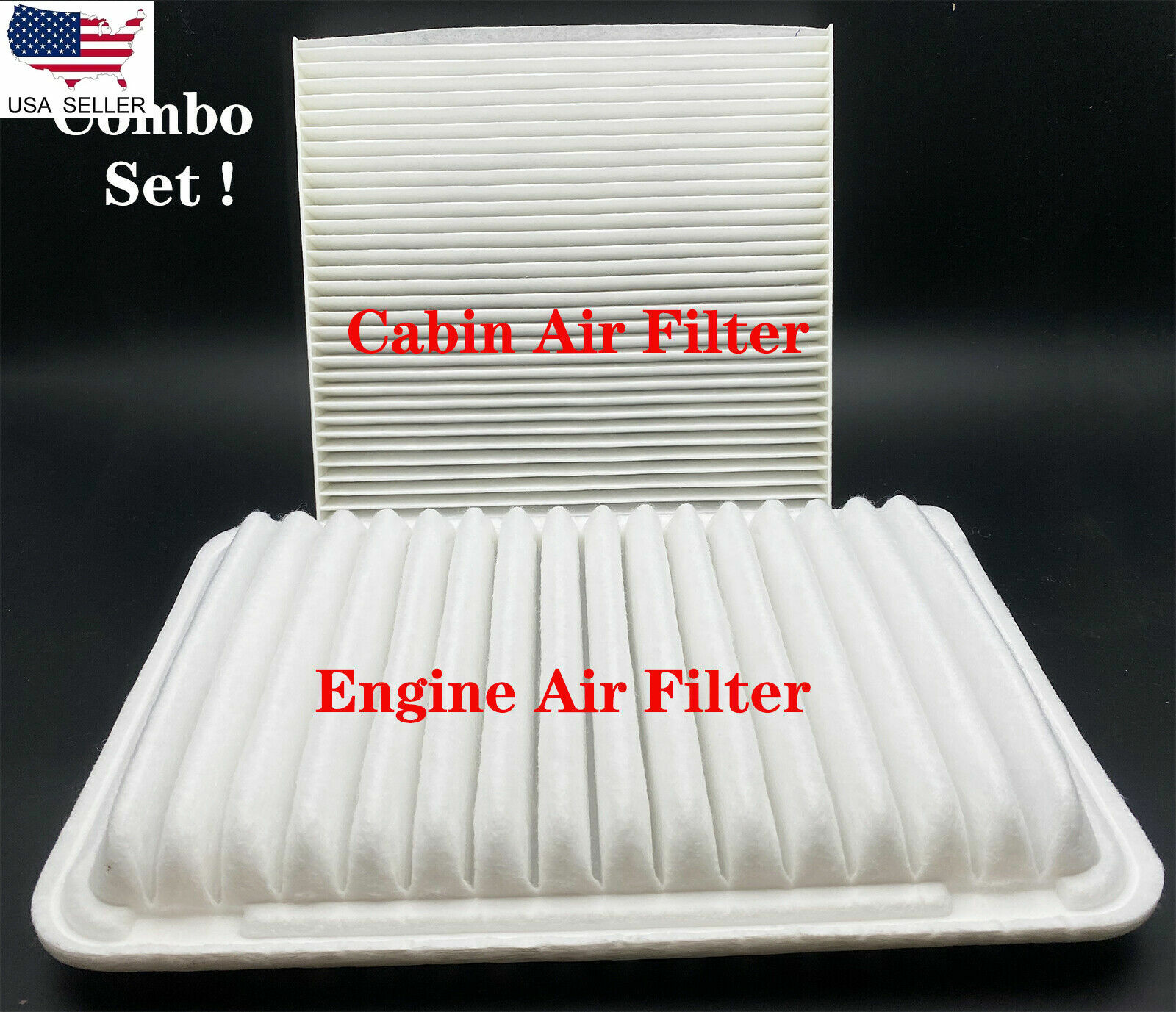 CABIN & AIR FILTER COMBO FOR TOYOTA CAMRY 2.5L 2.4L ENGINE 2007-2017 17801-0H050