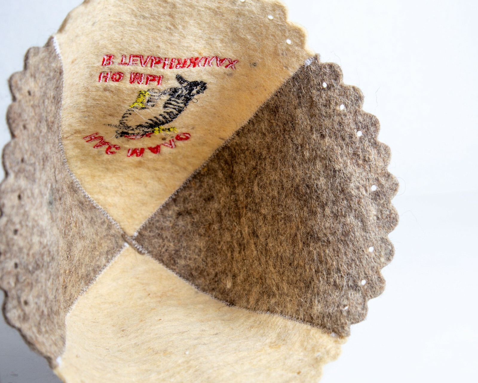 Sauna Hat sheep wool Felt Russian Banya for men Bath hair Care Cat Sailor