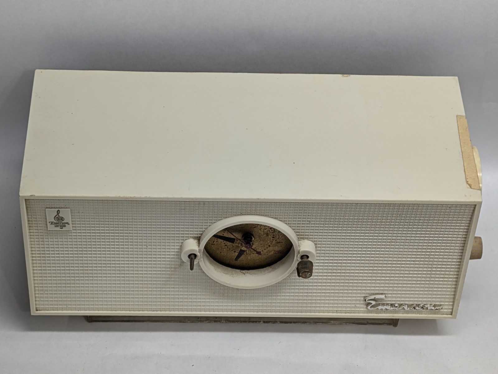 Vintage Emerson Clock Tube Radio Model 826 Series D Telechron Alarm Movement