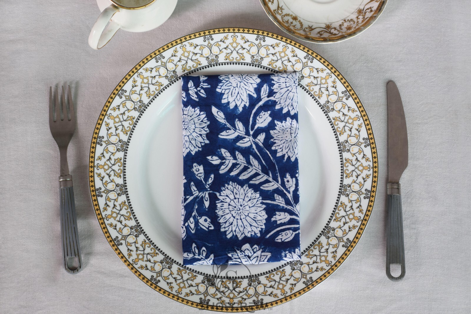 Assorted Hand Block Floral Printed Napkins 100 % Cotton Dinner Cloth Napkins