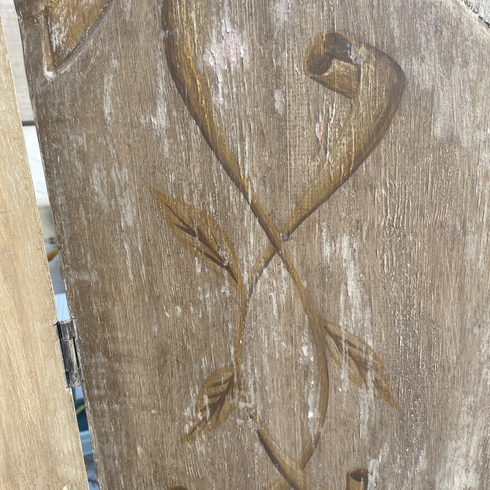 Retro Style Handcrafted 60’s Solid Wood Carved 4 Panel Divider Heavy Rare