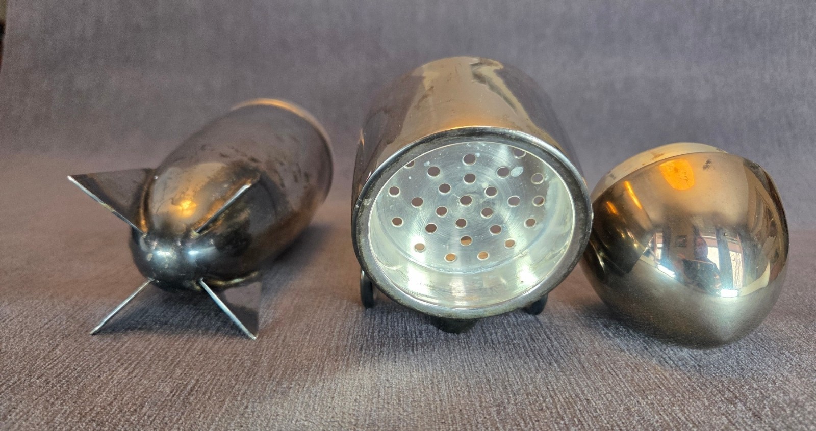 Vintage Silver-Plated Art Deco Style Zeppelin Cocktail Shaker