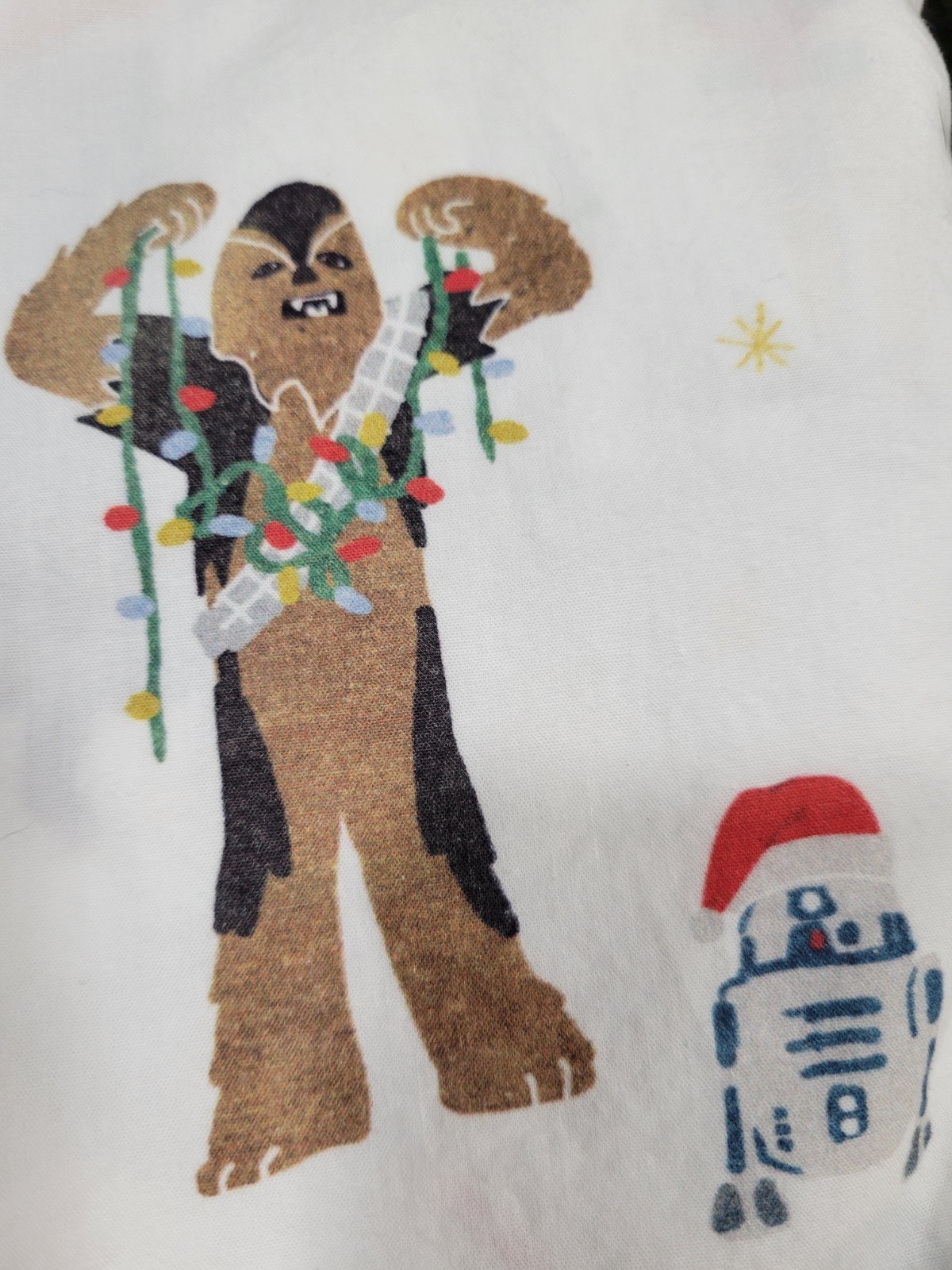 Pottery Barn Kids Star Wars Christmas Holiday Sheet Set Queen Size Organic Teen