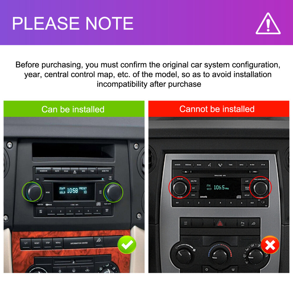 For 2006 2007 2008 DODGE RAM 1500 2500 3500 CarPlay Android 13 Radio GPS SWC