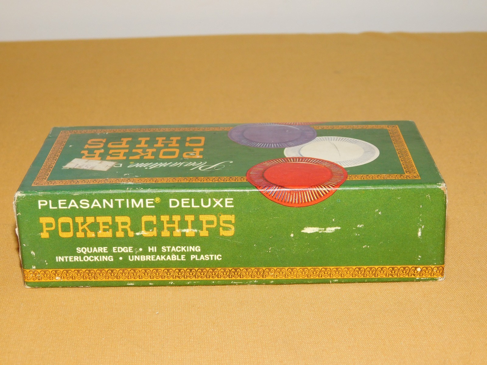 VINTAGE TOY 1963 PACIFIC GAME CO 100 PLEASANTIME DELUXE BLUE PLASTIC POKER CHIPS