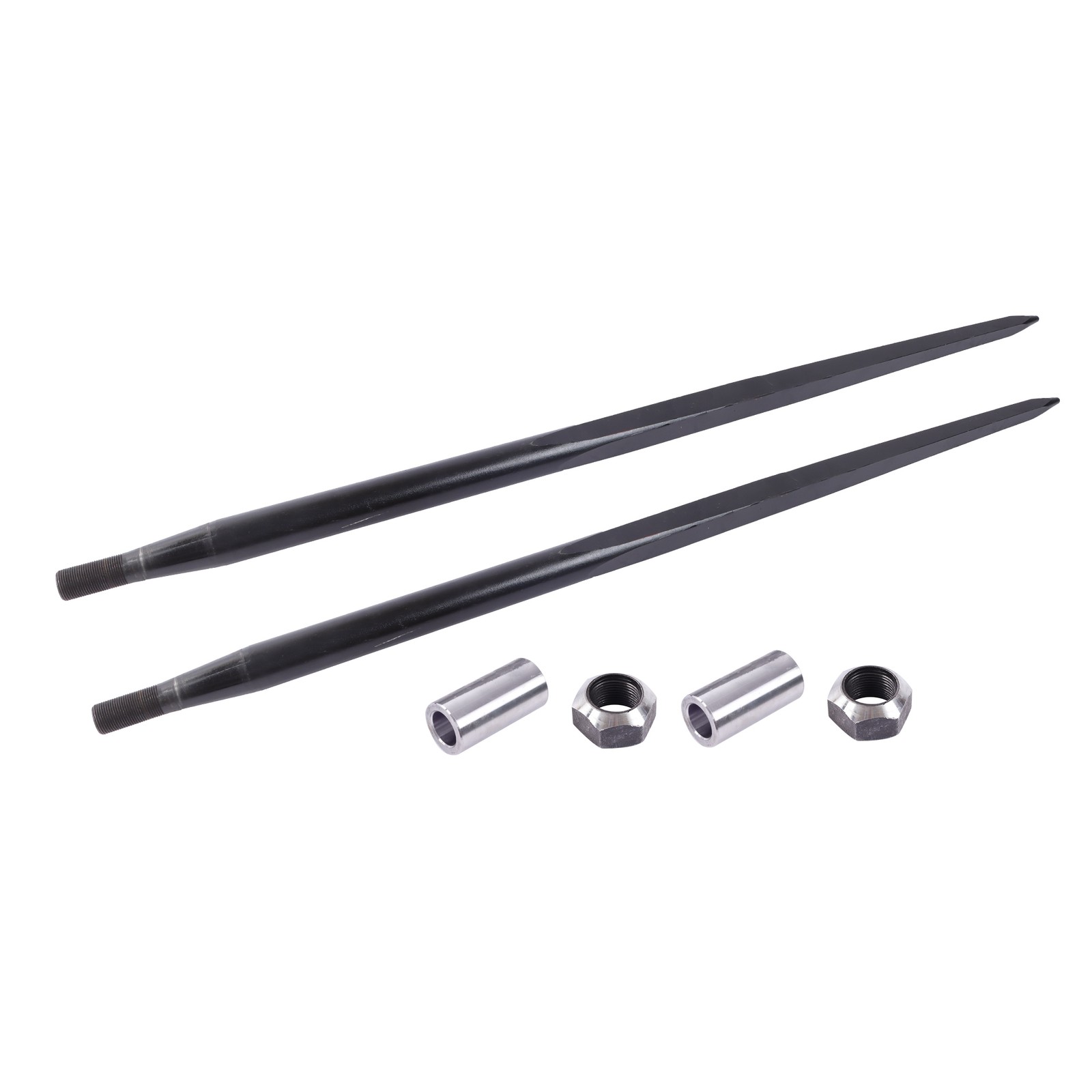 49in Hay Spike Bale Spear Fork for Tractor, Black, 2-Pack