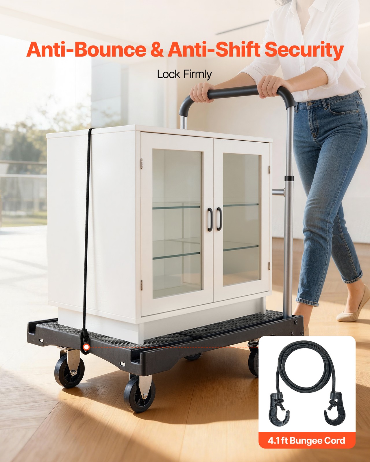 VEVOR Foldable Push Cart Dolly 330 lbs Folding Platform Hand Truck with Wheels