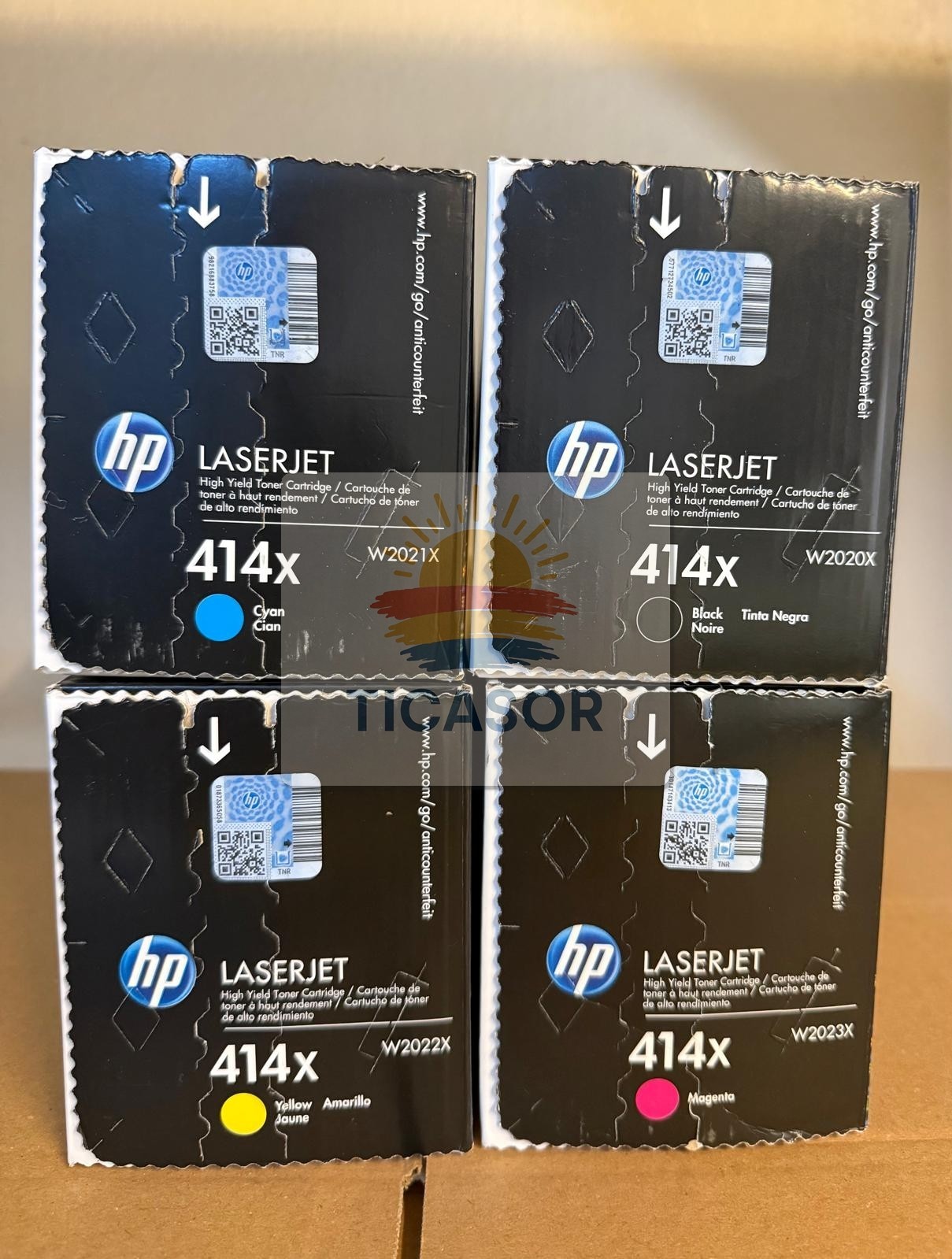 HP 414X High-Yield Toner Cartridge Set-Black, Cyan, Magenta, Yellow ( 4-pack)