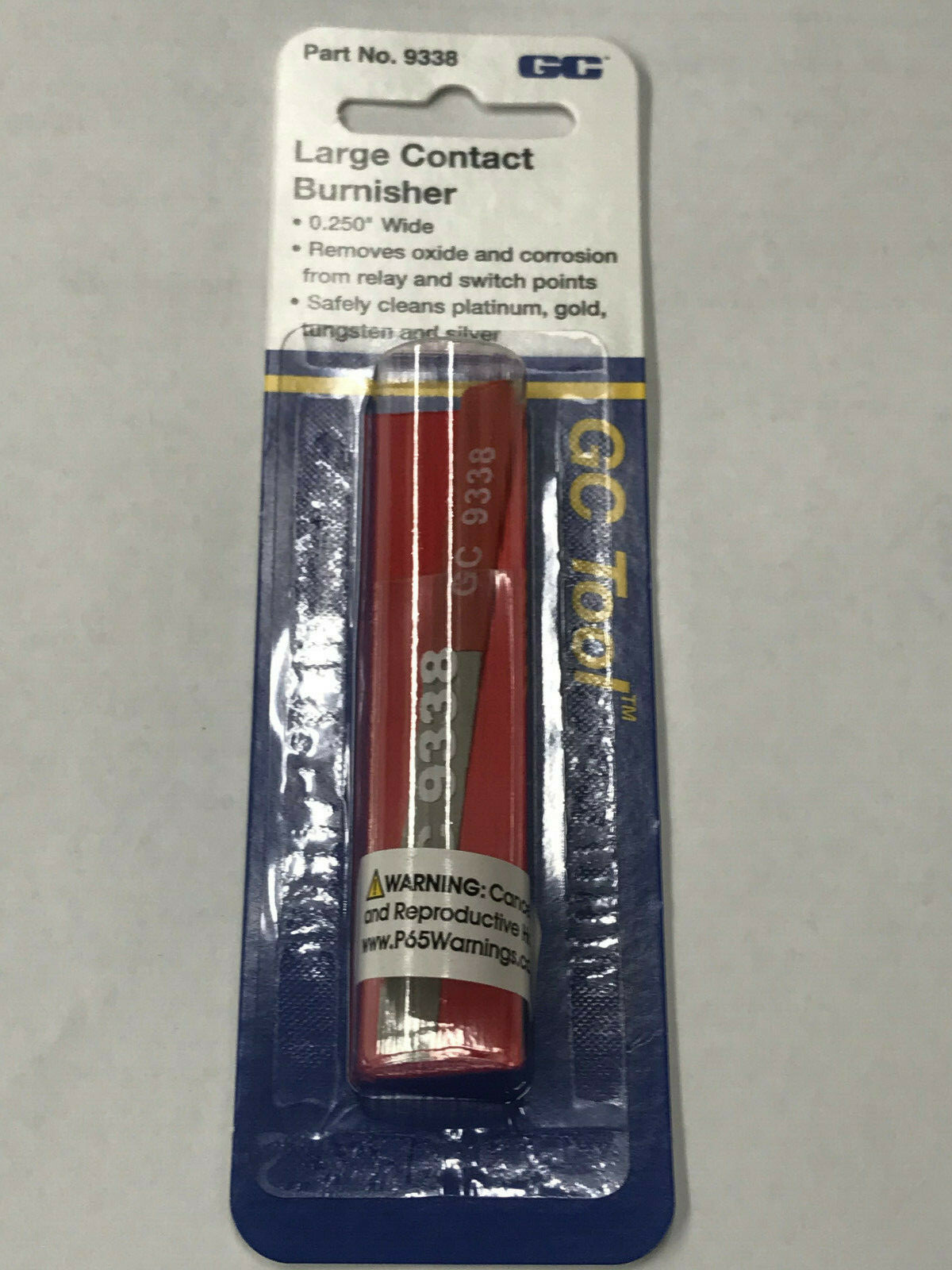 Contact Burnishing Tool, GC Electronics 9338, 1/4" wide, ships fast from Ohio
