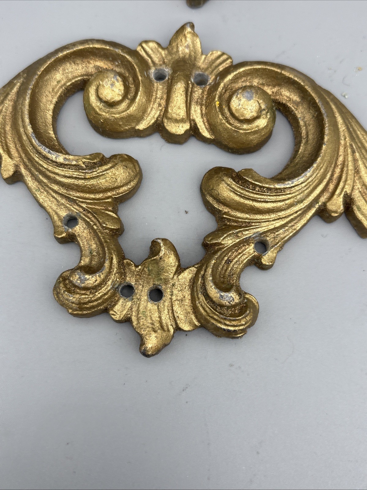 Vintage Brass Gold-tone Metal Decorative Wall Frame Accents - Lot of 8, 4 sets