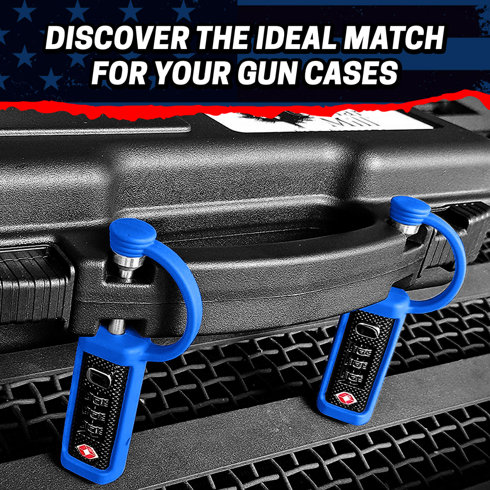 TSA Gun Case Lock Combination Blue for Pistol & Rifle Firearm- Safety &Assurance