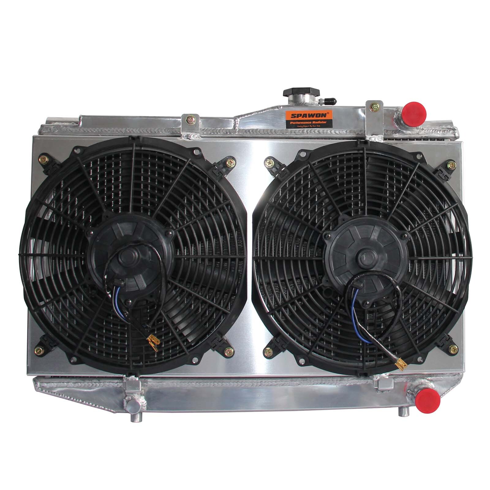 SPAWON Radiator With Fan Shroud For 1984-1987 Toyota Corolla DLX AE86 1.6L L4 MT
