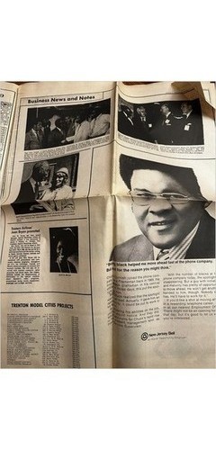 1972 Trenton NJ Weekly Newspaper Photograph: Becton at Fort Dix & Black History