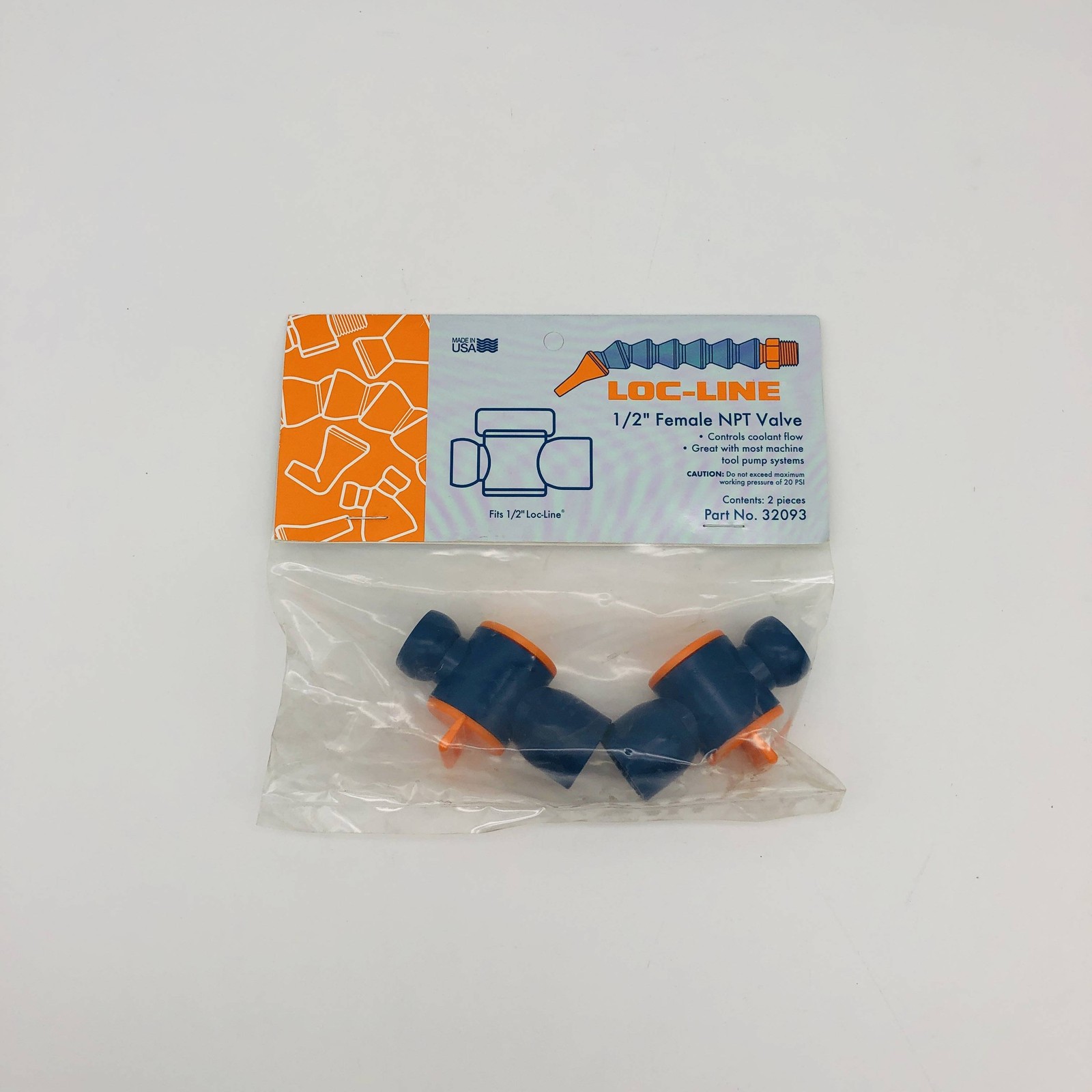 Loc-Line 32093 NPT Valve 1/2" Female Coolant Hose Component Acetal Copolymer 2pk