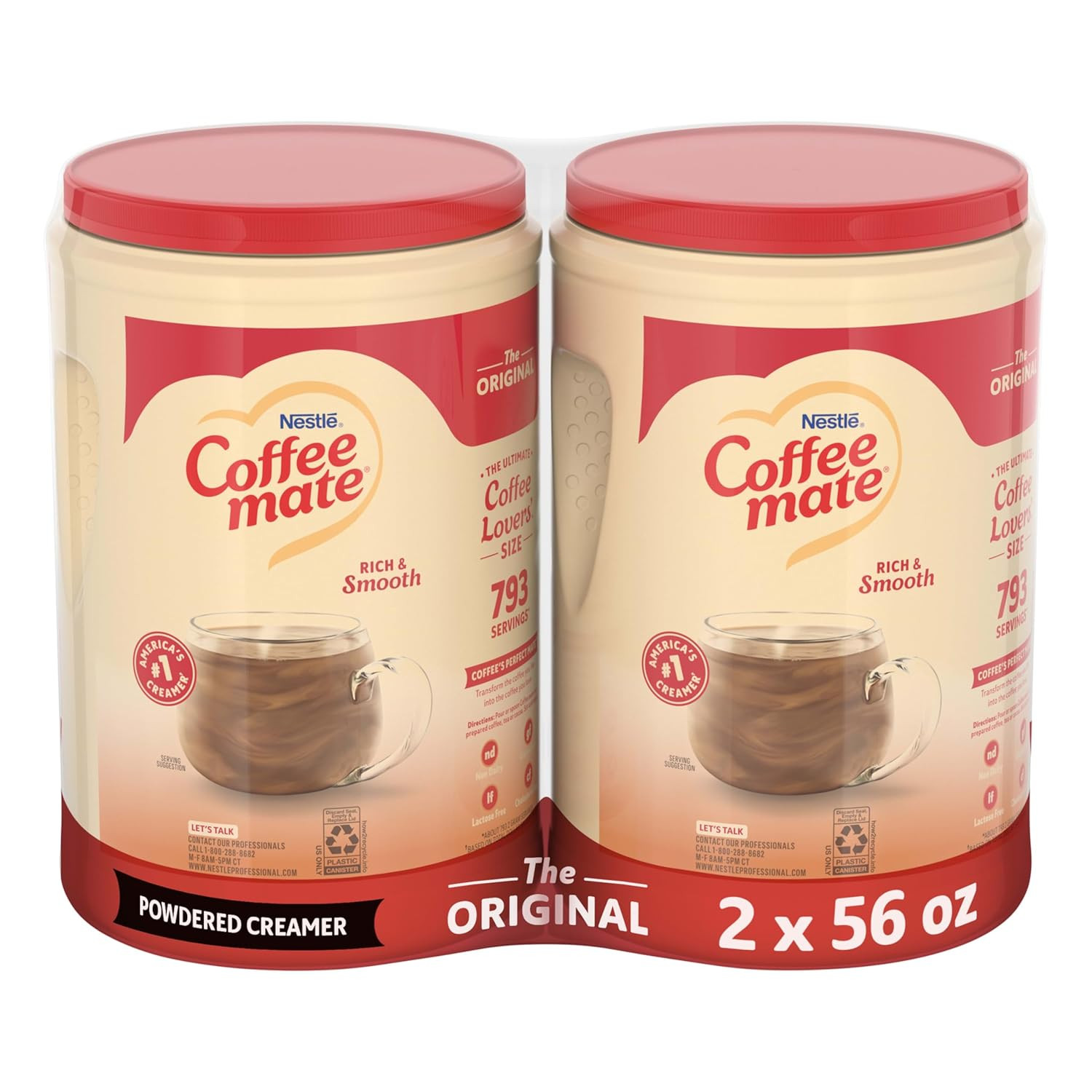 Nestle Coffee Mate Coffee Creamer, Original, Non Dairy Powder Creamer, 56 Oz Bul