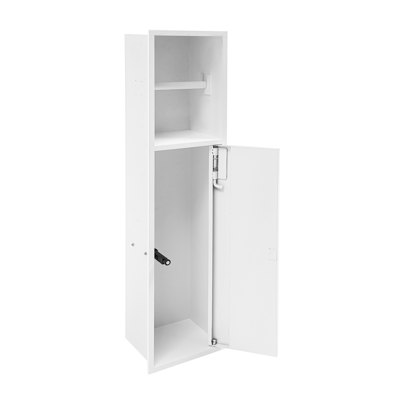 2-Tier Recessed Shower Niche Toilet Shelf Wall-inserted Bathroom Storage Cabinet