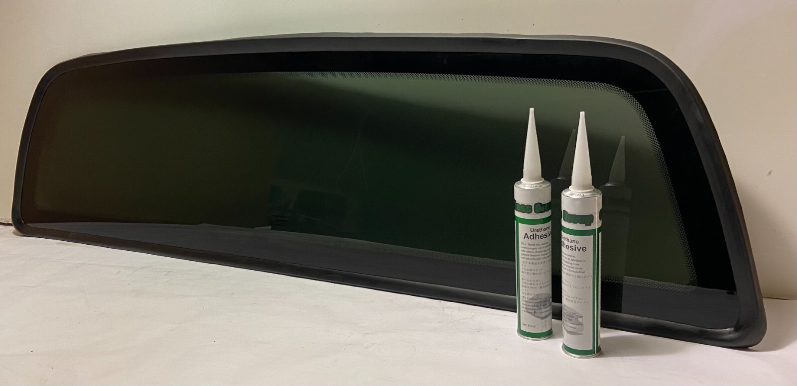 Fit: 2000-2006 Toyota Tundra Pickup Rear Back Glass Window Stationary +2Glue