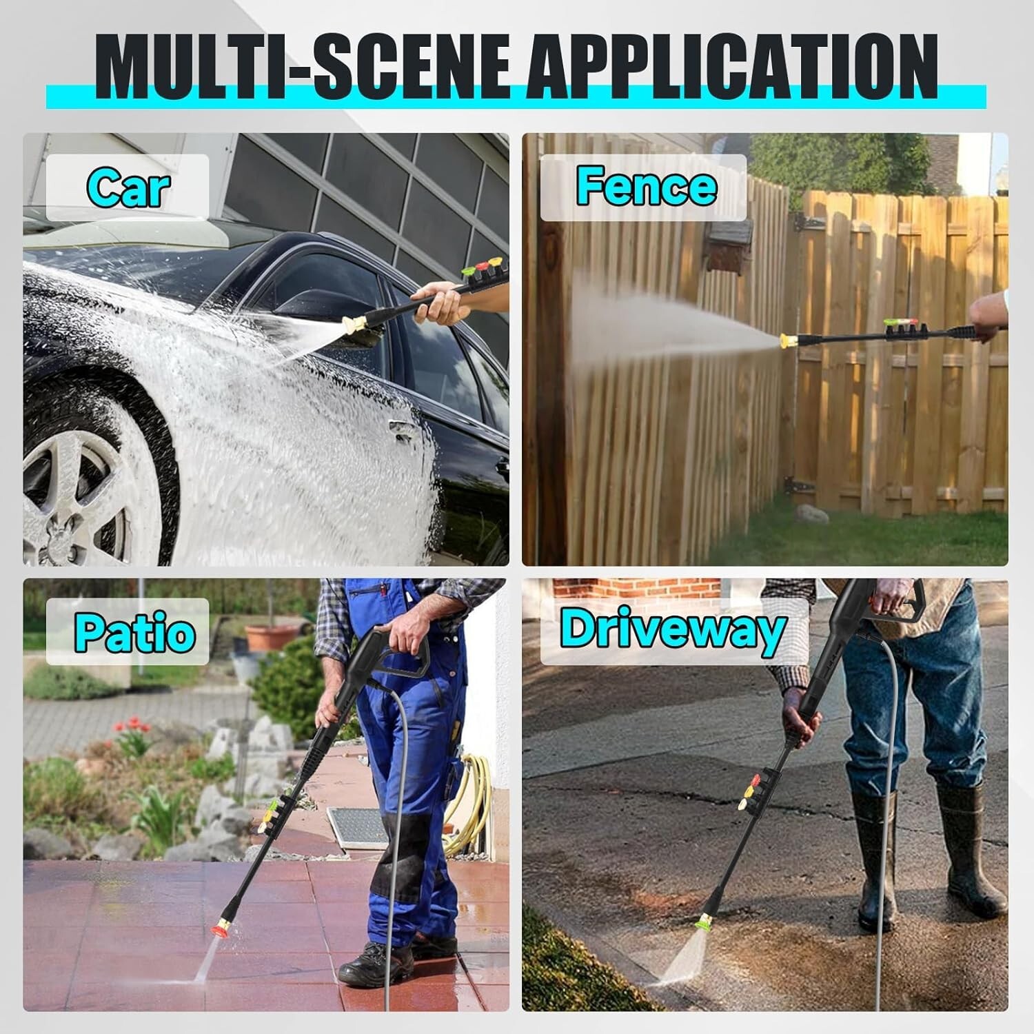 Electric Pressure Washer with Hose Reel 4300PSI 2.8GPM Power Washer Blue