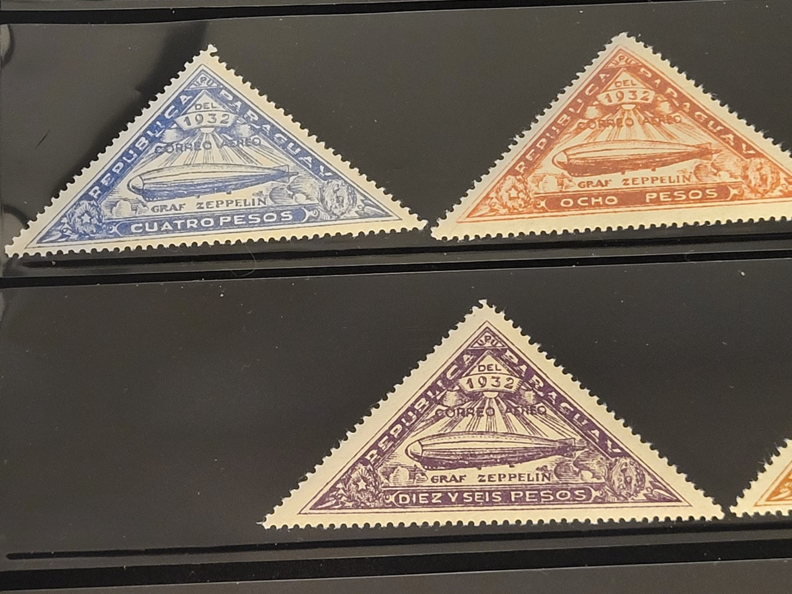 Paraguay Airmail Stamps-1932-Scott #C74-C78-MH