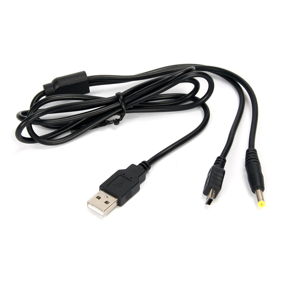 2Pcs 2 IN1 USB DC Power Charger Data Transfer Cable For Sony PSP 1000 2000 3000