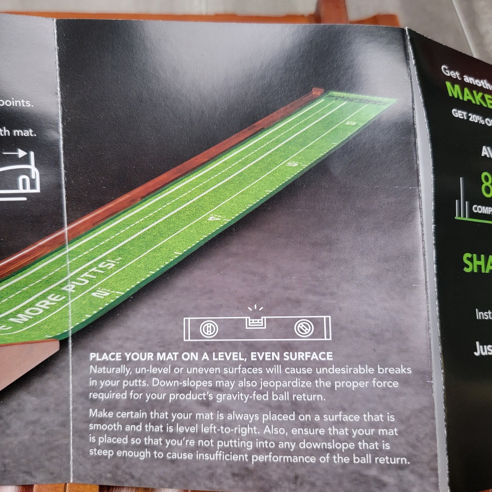 Perfect Practice Golf Putting Mat Compact Edition 8ft