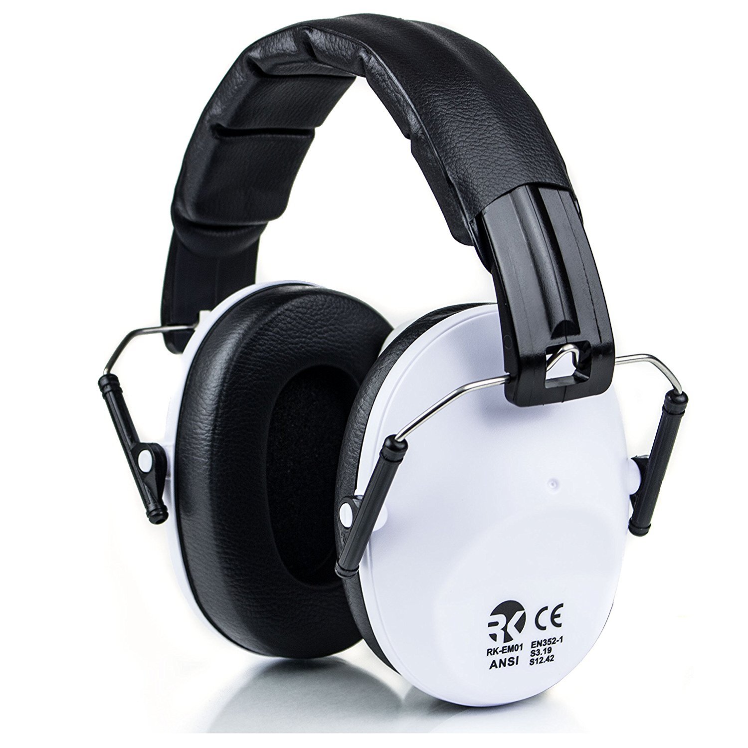SHOOTING FIRING GUN RANGE NOISE REDUCTION EAR MUFFS HEARING PROTECTION WHITE