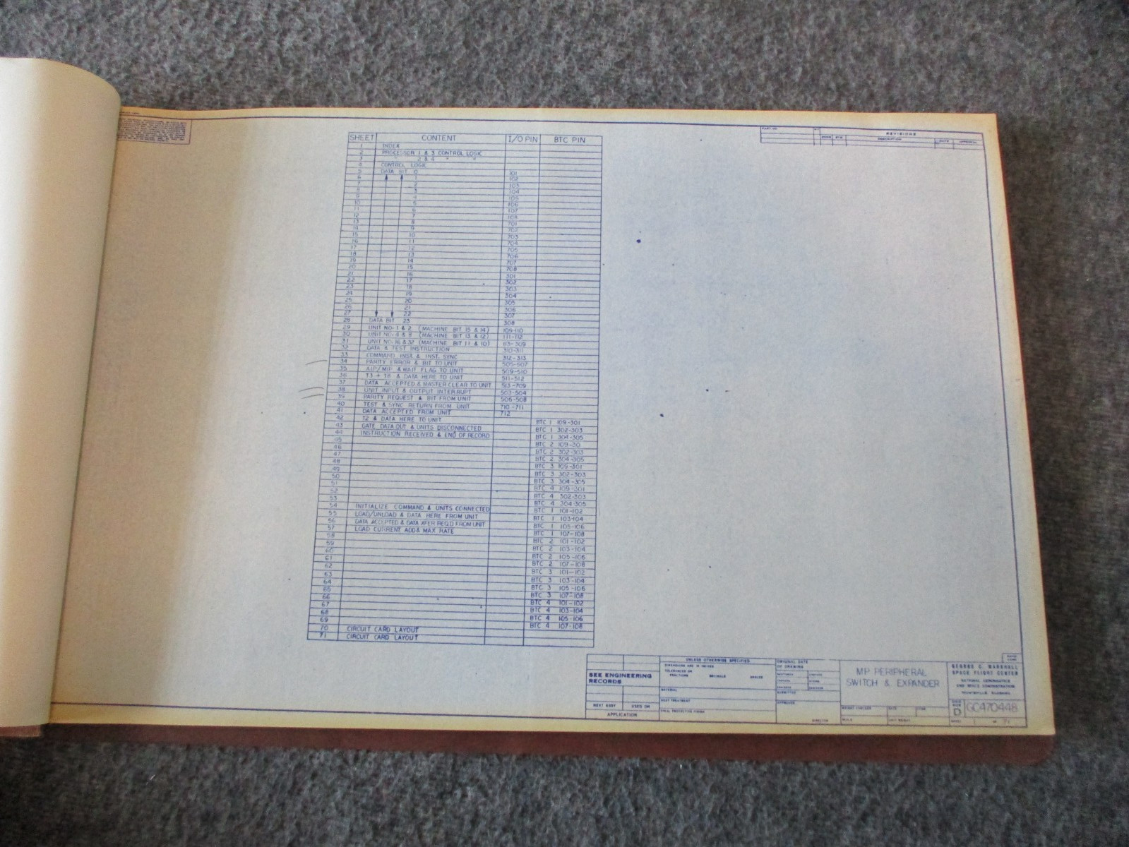 NASA MSFC SPERRY APOLLO/SKYLAB SYSTEMS CHECKOUT LAB BOOK +TECHNICAL/BLUEPRINTS)