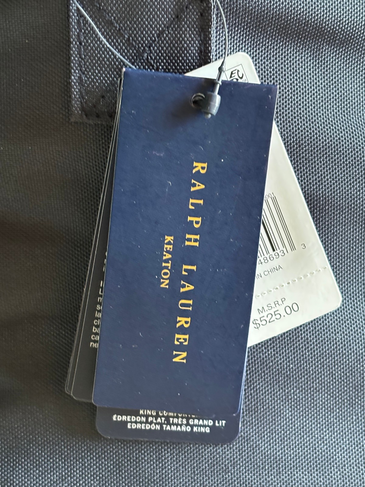 Ralph Lauren KING Size KEATON Indigo Floral Comforter 108" x 96"