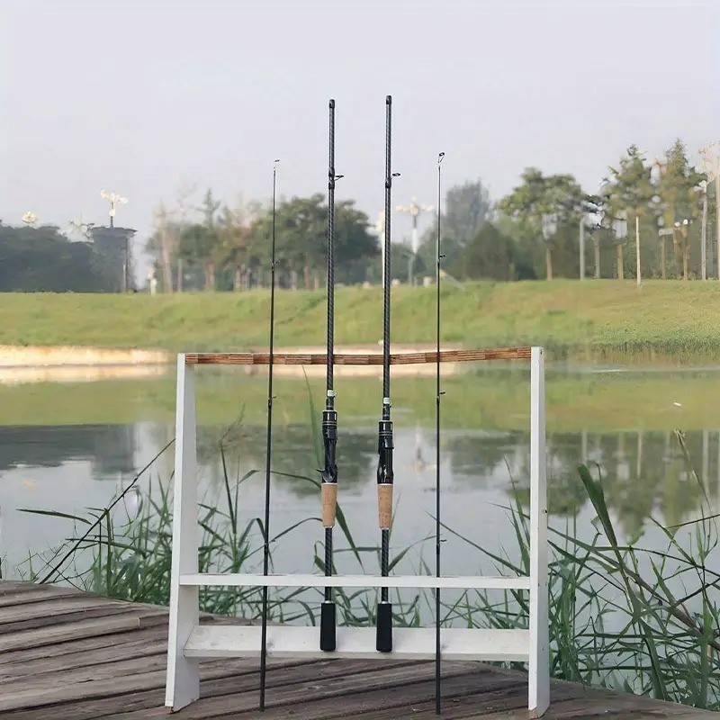 1PC Carbon Fiber Fishing Rod M Power 70.86in Light Wood Handle All Water