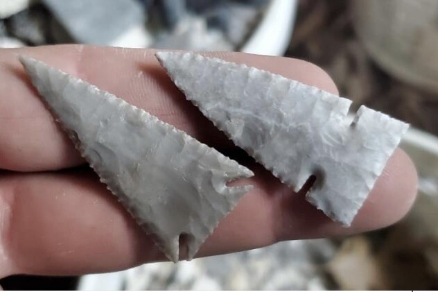 3 Pounds Of High Quality Heated Georgetown Flint( 3-5inch Flakes) Knapping