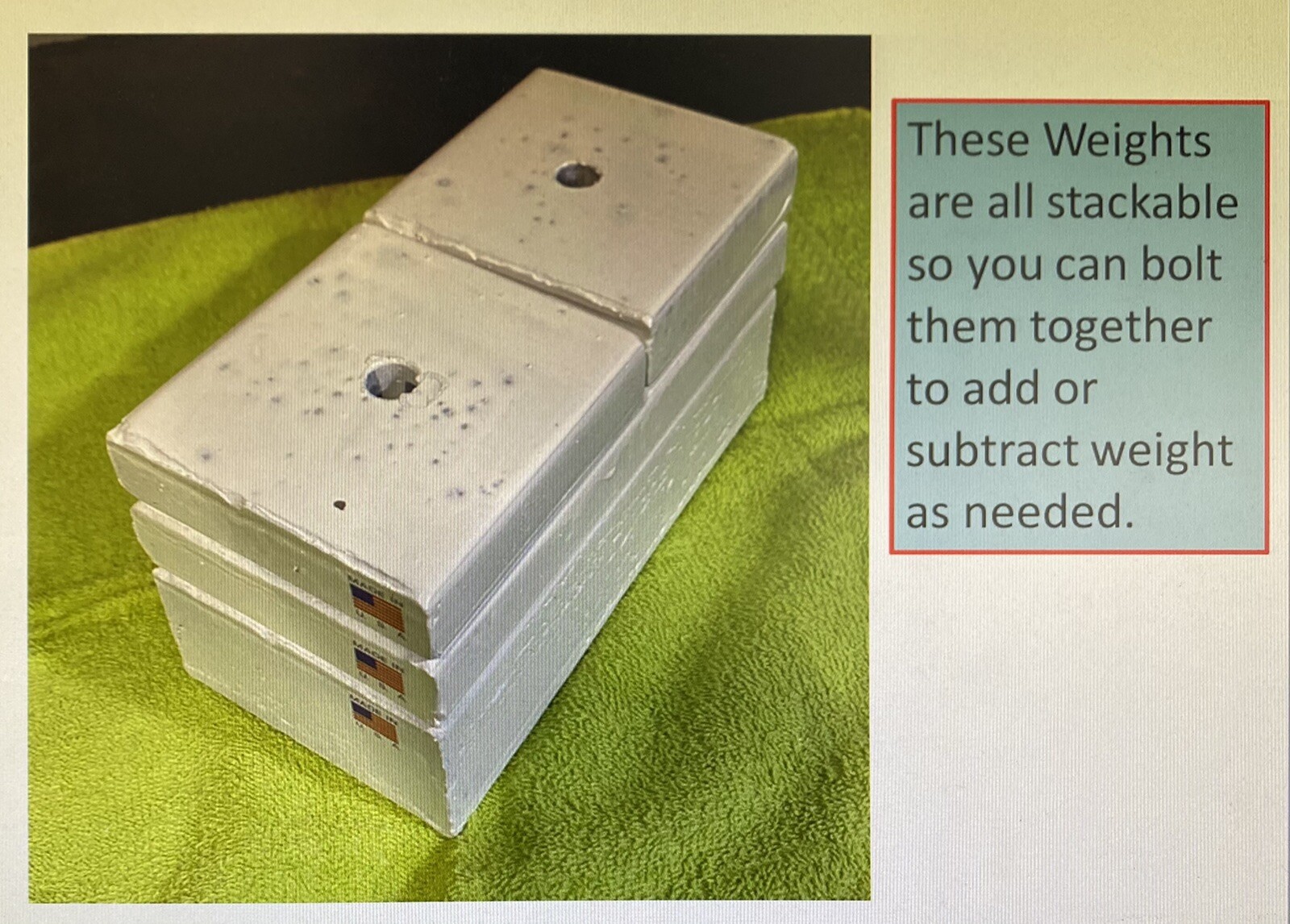 Lead Ballast Stackable Weights 45 Lbs Total