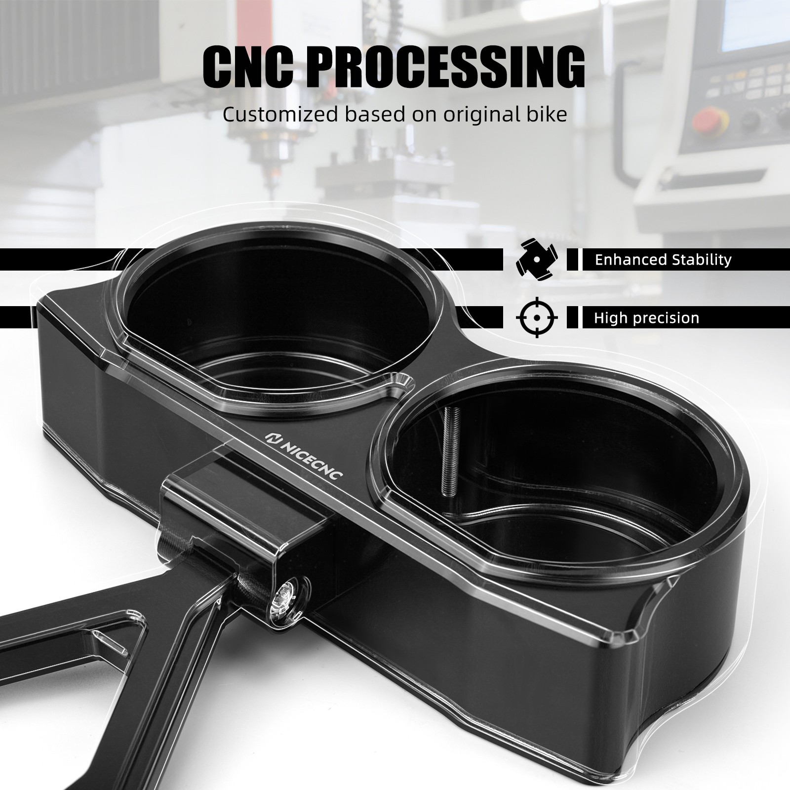 NICECNC Speedo Tach Cluster Relocation Case For Harley Road Glide FLTRX 2015-23